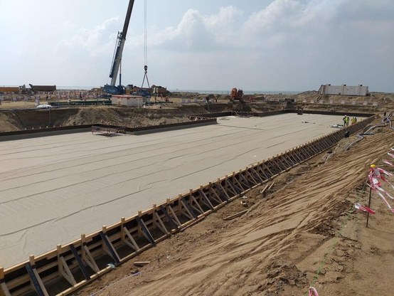 Concrete pour civil works
